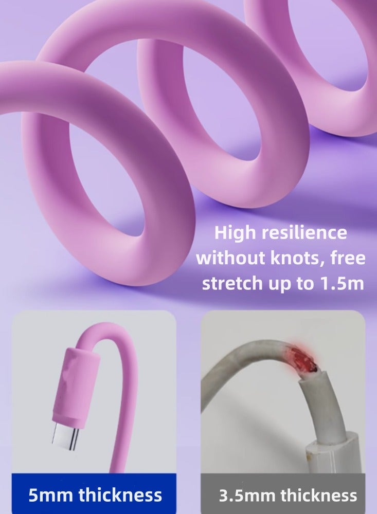 كابل شحن سريع USB-C مزدوج بطول 1.5 متر لهواتف آبل وهواوي - Image 3